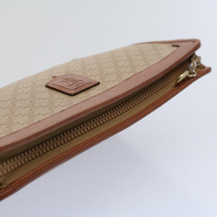 Celine Macadam Canvas Clutch Bag Beige 9598