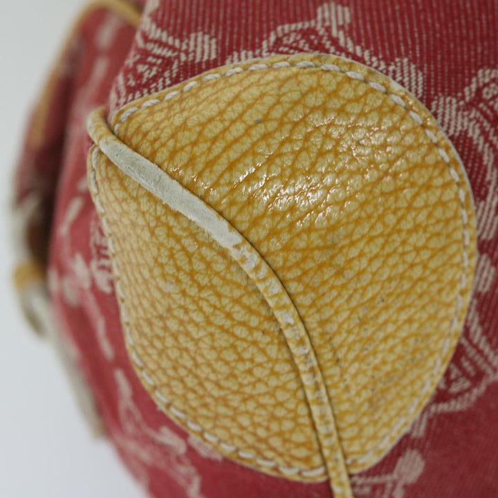 Celine Paris Macadam Canvas Shoulder Bag Red 9681