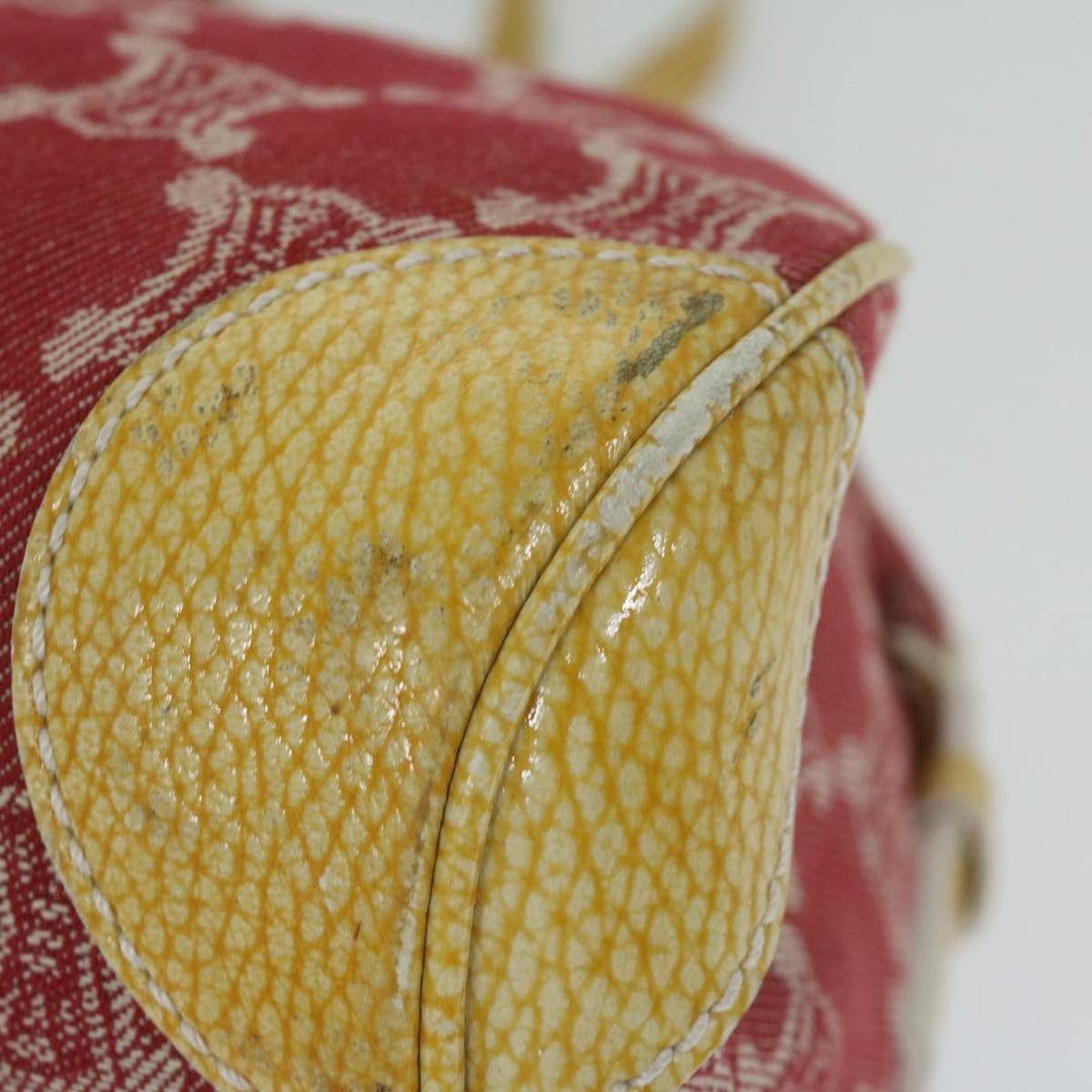 Celine Paris Macadam Canvas Shoulder Bag Red 9681