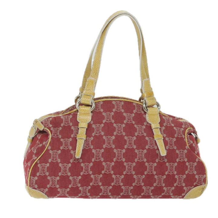 Celine Paris Macadam Canvas Shoulder Bag Red 9681
