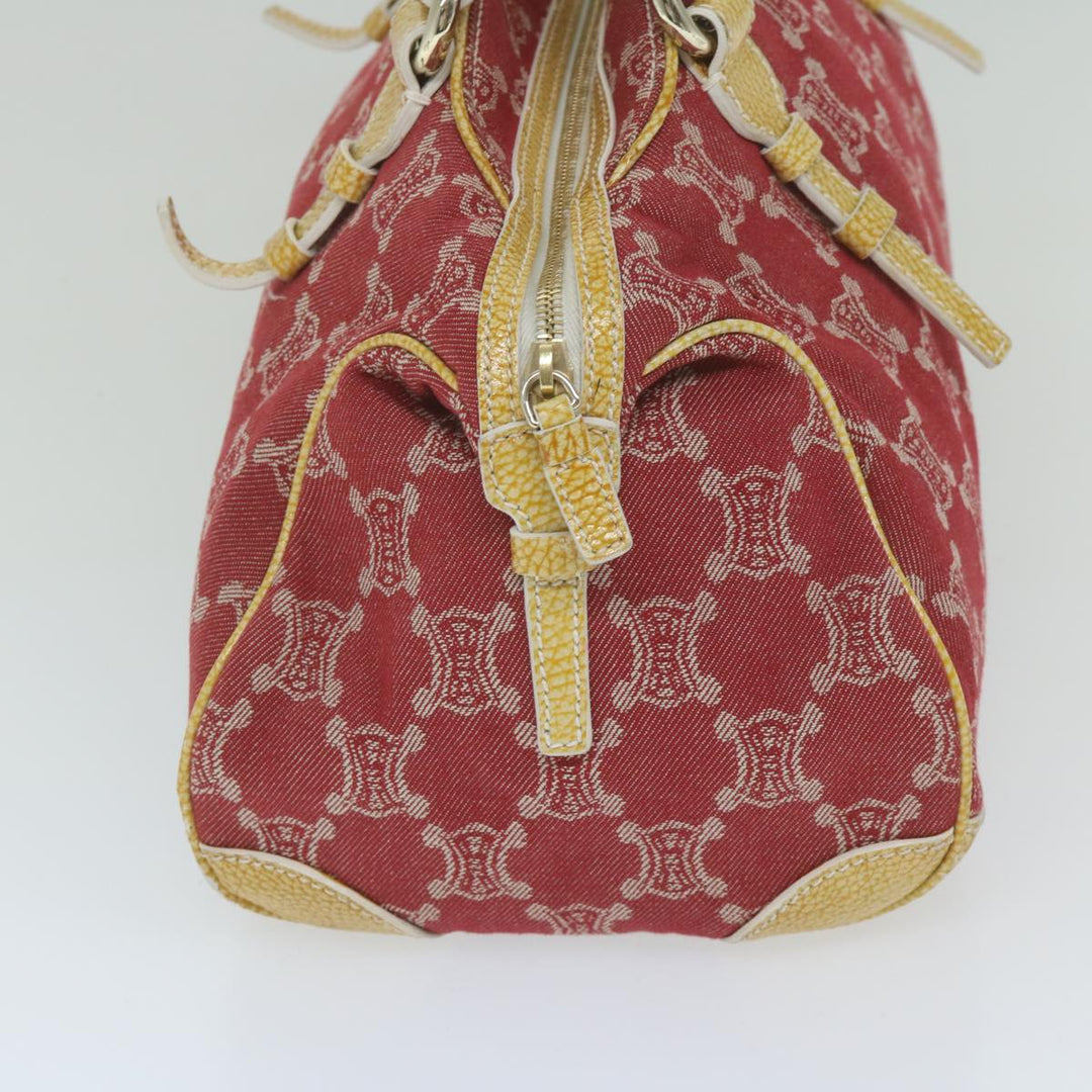 Celine Paris Macadam Canvas Shoulder Bag Red 9681