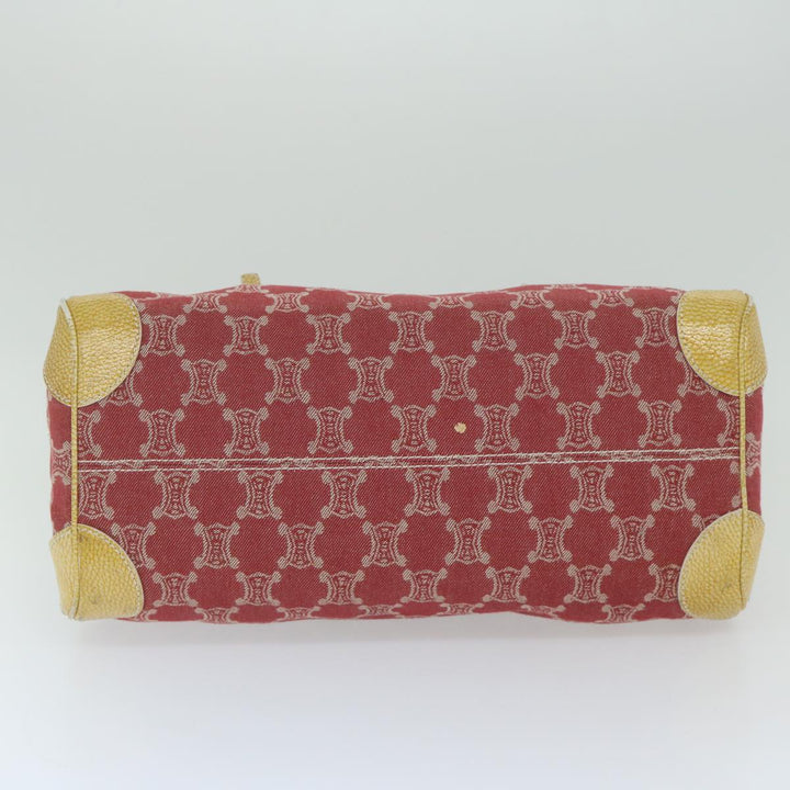 Celine Paris Macadam Canvas Shoulder Bag Red 9681