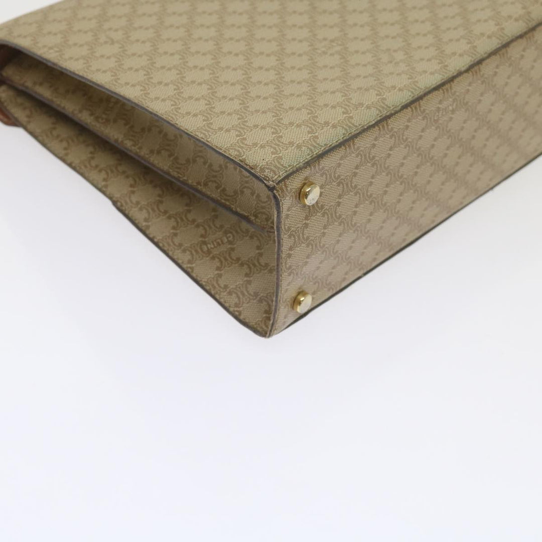 Top Quality Celine Macadam Canvas Shoulder Bag PVC Beige Brown Auth yk9762
