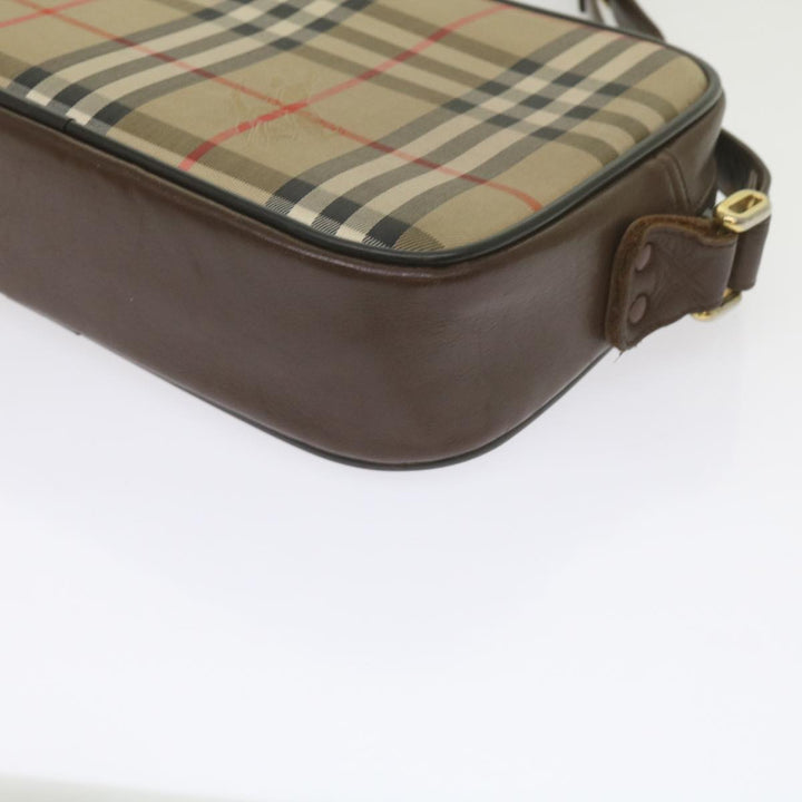 BURBERRYSs Nova Check Shoulder Bag Canvas Beige Brown Auth yk9787