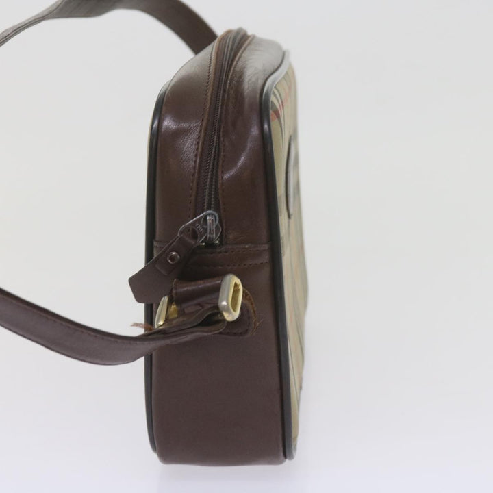 BURBERRYSs Nova Check Shoulder Bag Canvas Beige Brown Auth yk9787
