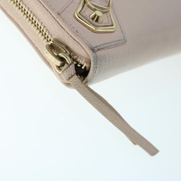 Top Quality Balenciaga Classic Continental Zip Long Wallet Leather Pink 253036 Auth yk9793