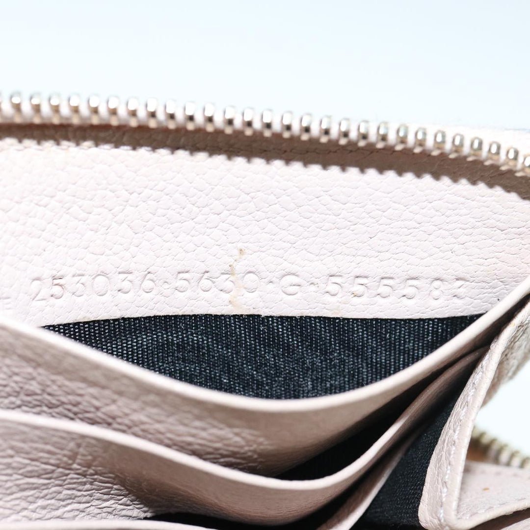 Top Quality Balenciaga Classic Continental Zip Long Wallet Leather Pink 253036 Auth yk9793