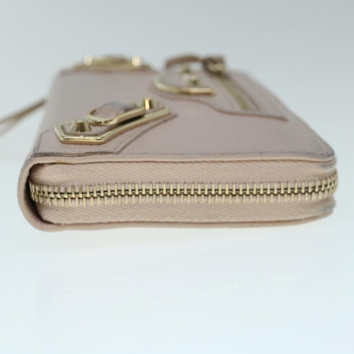 Top Quality Balenciaga Classic Continental Zip Long Wallet Leather Pink 253036 Auth yk9793
