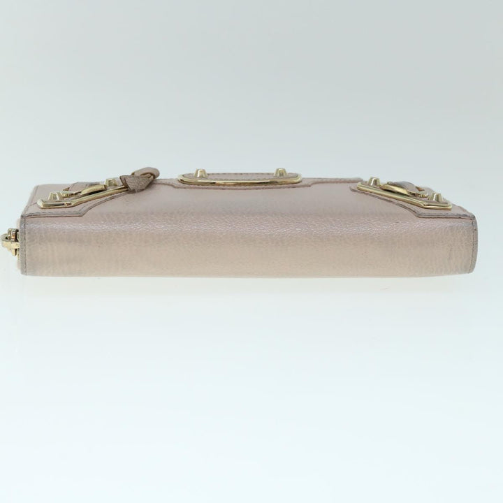 Top Quality Balenciaga Classic Continental Zip Long Wallet Leather Pink 253036 Auth yk9793
