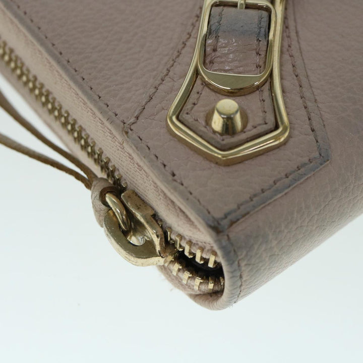 Top Quality Balenciaga Classic Continental Zip Long Wallet Leather Pink 253036 Auth yk9793