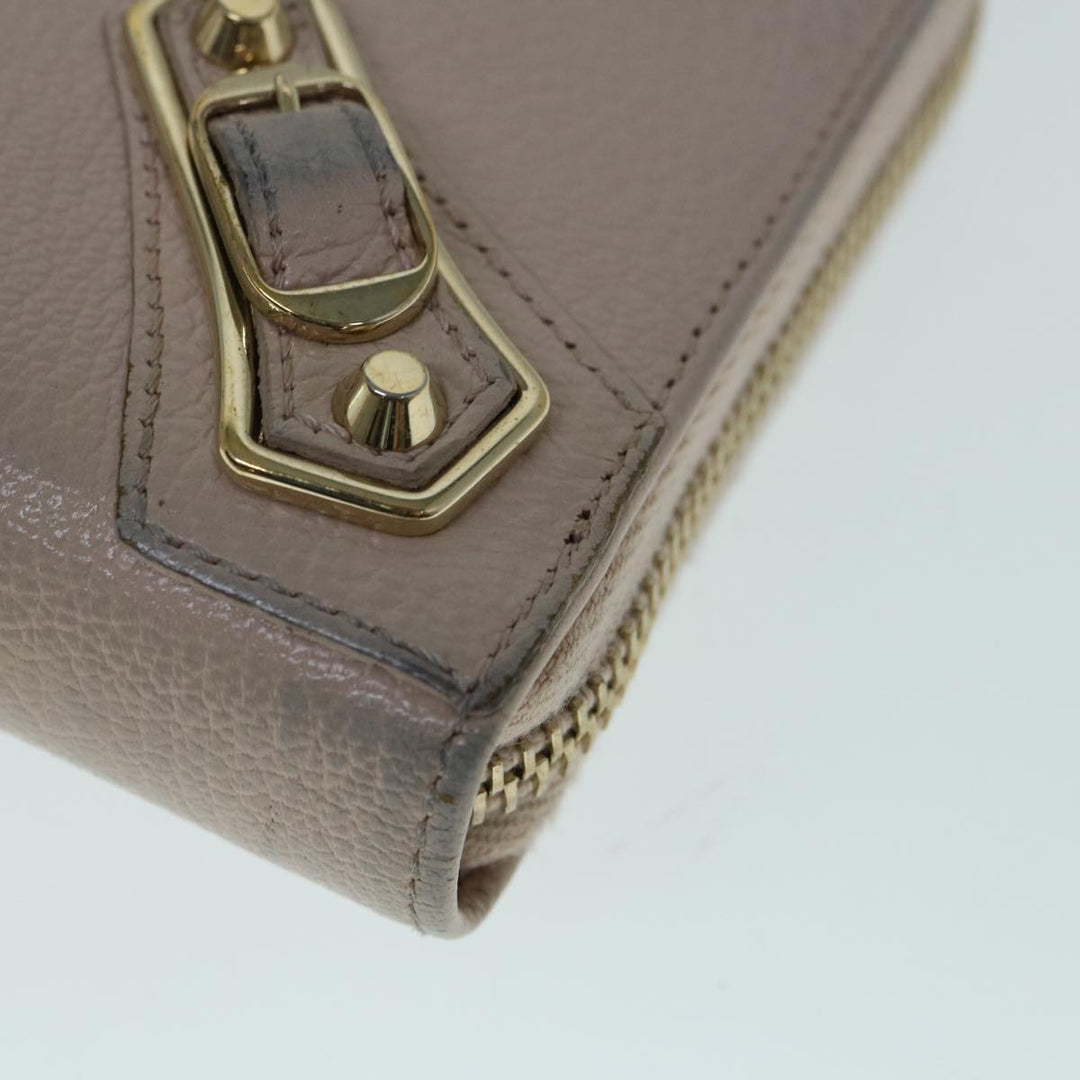 Top Quality Balenciaga Classic Continental Zip Long Wallet Leather Pink 253036 Auth yk9793