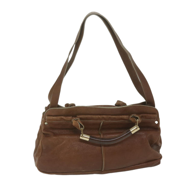 Chloe Hand Bag Leather Brown 01 08 53 12 yk9860