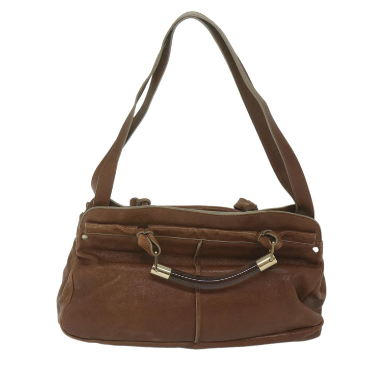 Chloe Hand Bag Leather Brown 01 08 53 12 yk9860