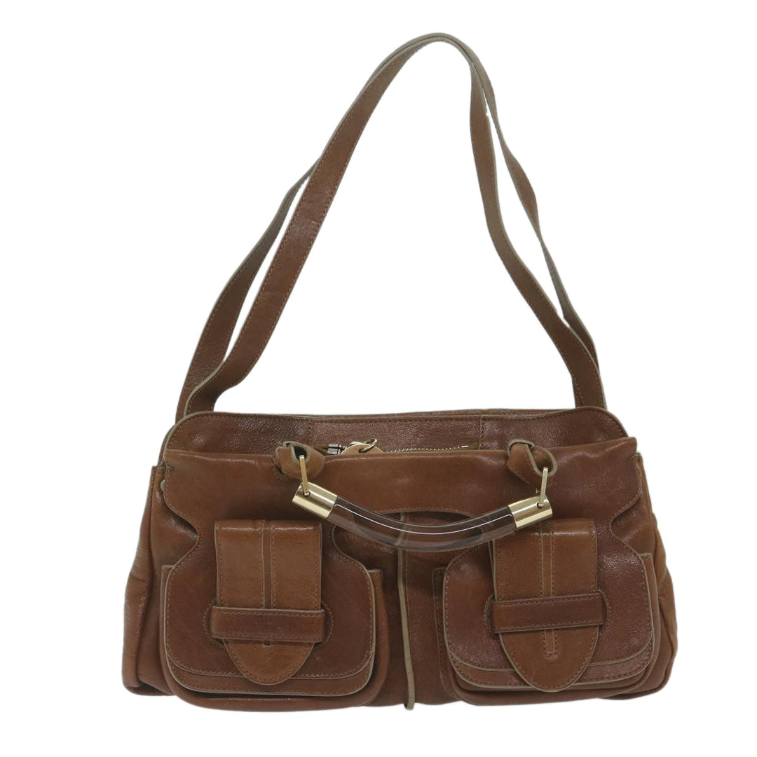Chloe Hand Bag Leather Brown 01 08 53 12 yk9860