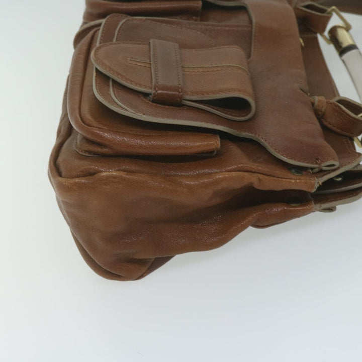 Chloe Hand Bag Leather Brown 01 08 53 12 yk9860