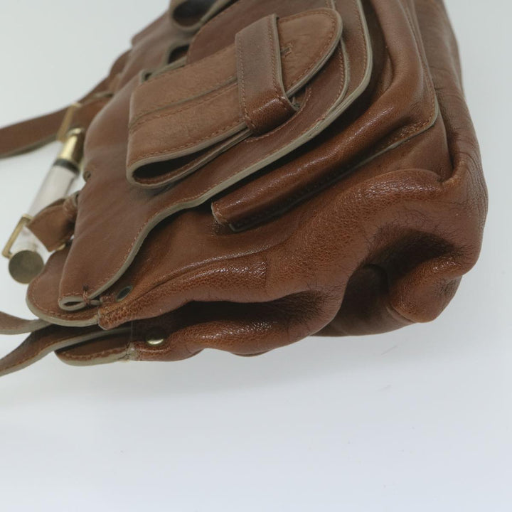 Chloe Hand Bag Leather Brown 01 08 53 12 yk9860