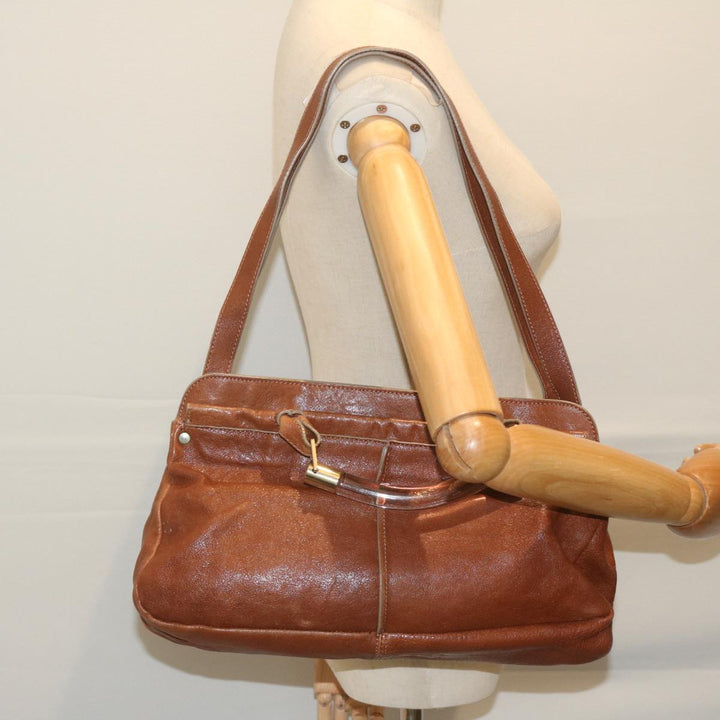 Chloe Hand Bag Leather Brown 01 08 53 12 yk9860