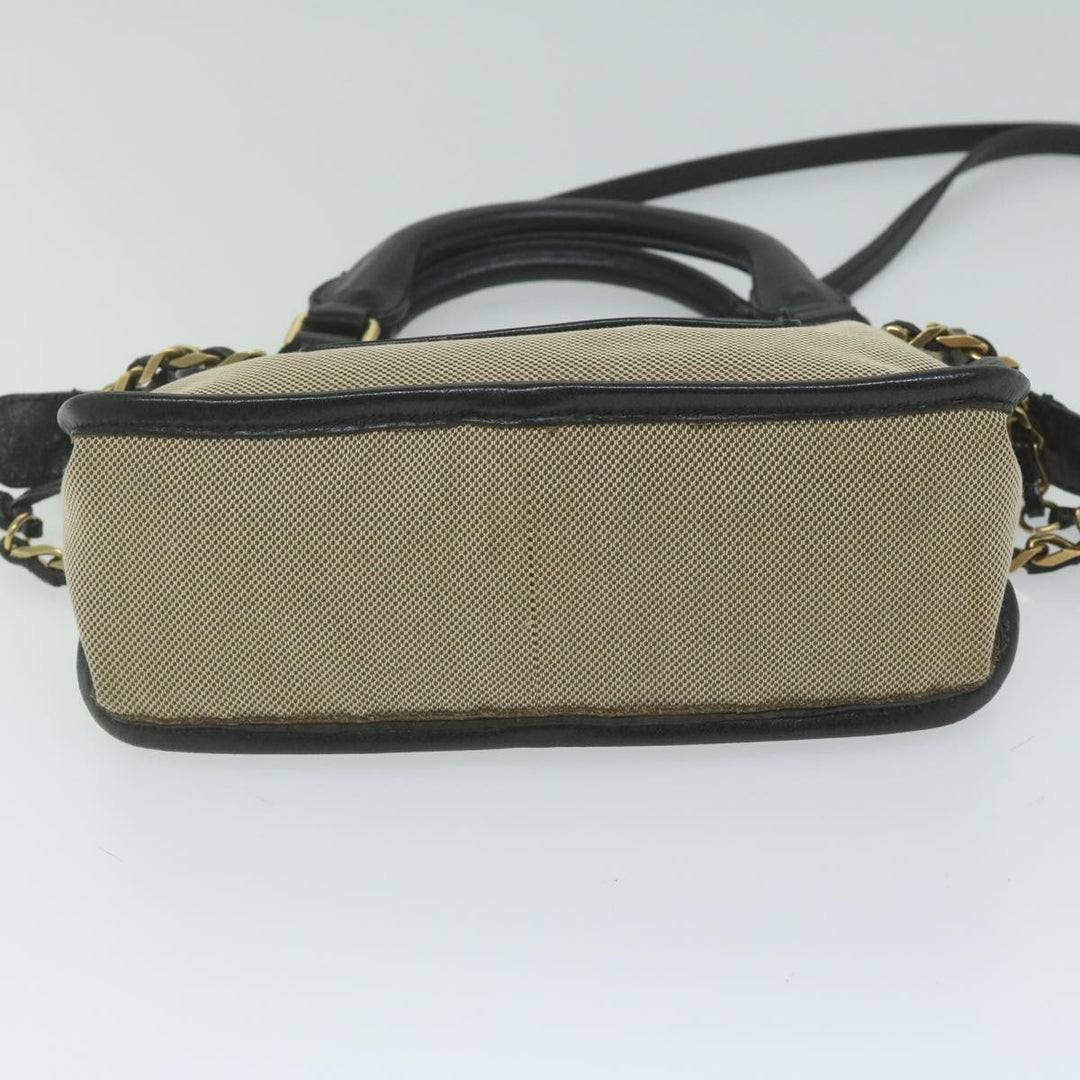 Chloe Harley Hand Bag Canvas Leather 2way Beige 03 10 51 5811 yk9862