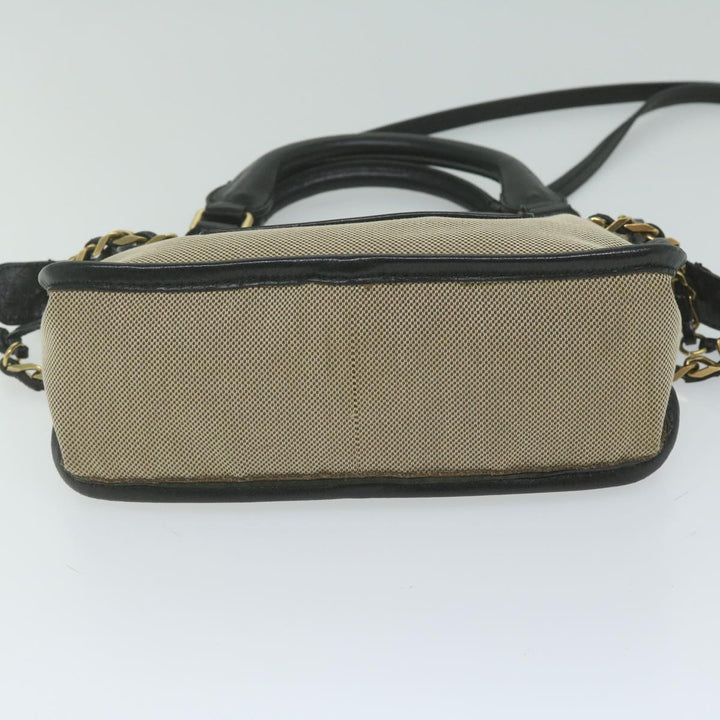 Chloe Harley Hand Bag Canvas Leather 2way Beige 03 10 51 5811 yk9862