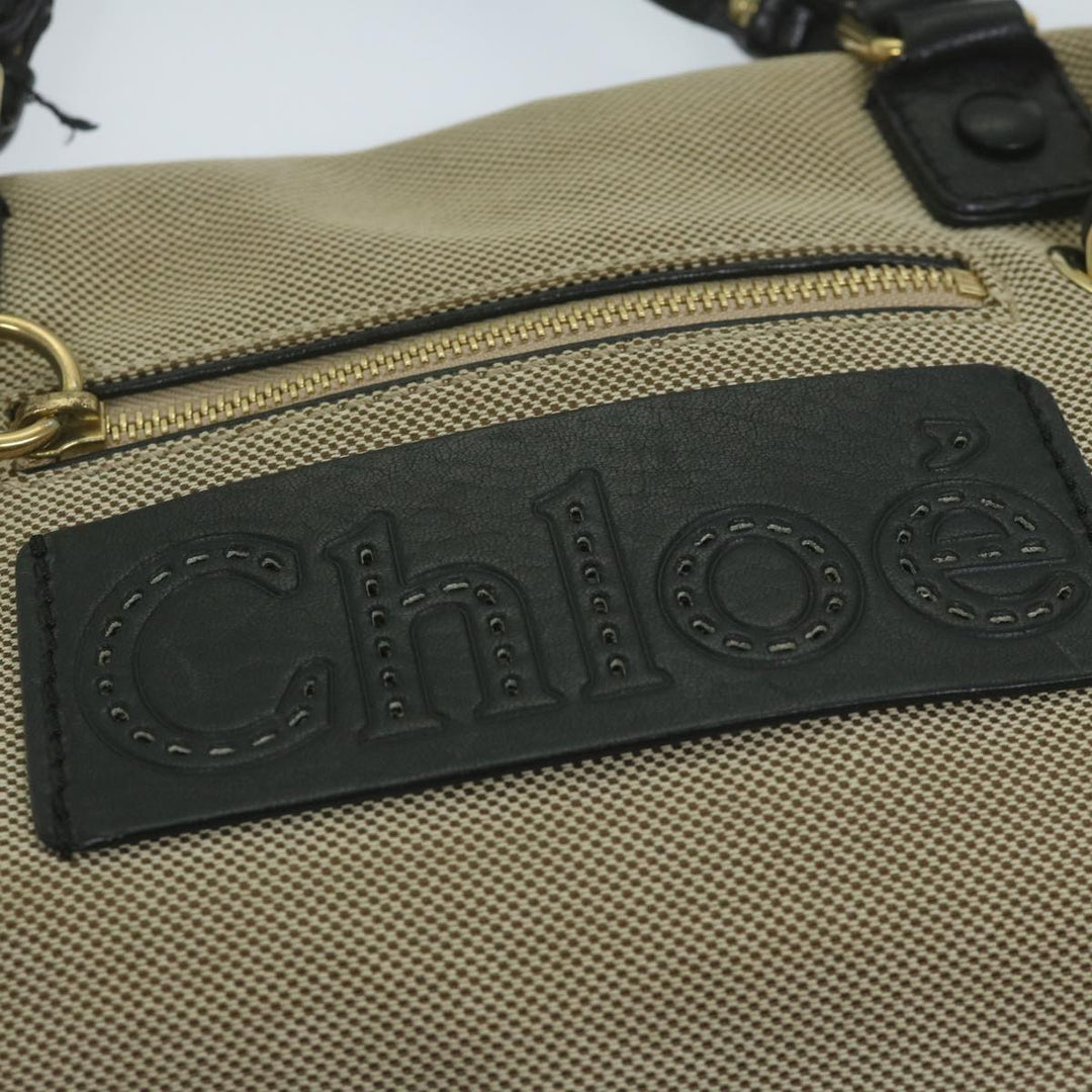 Chloe Harley Hand Bag Canvas Leather 2way Beige 03 10 51 5811 yk9862