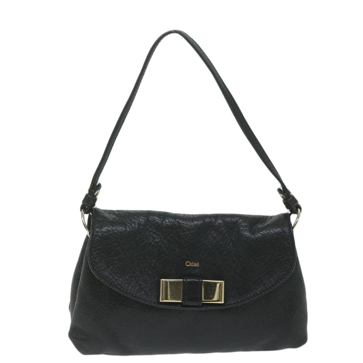 Chloe Lily Hand Bag Leather Black yk9868