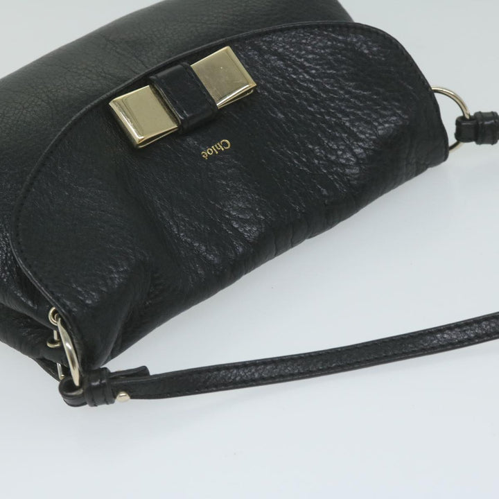 Chloe Lily Hand Bag Leather Black yk9868