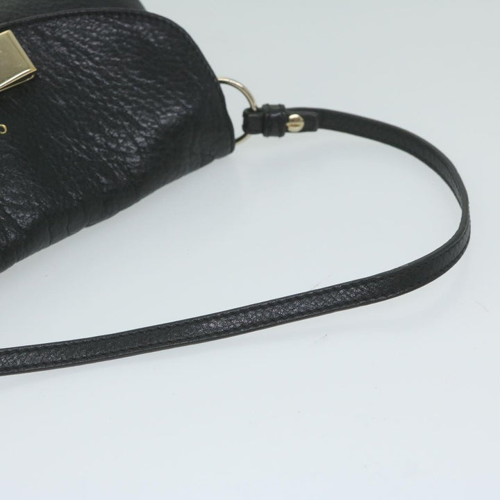 Chloe Lily Hand Bag Leather Black yk9868