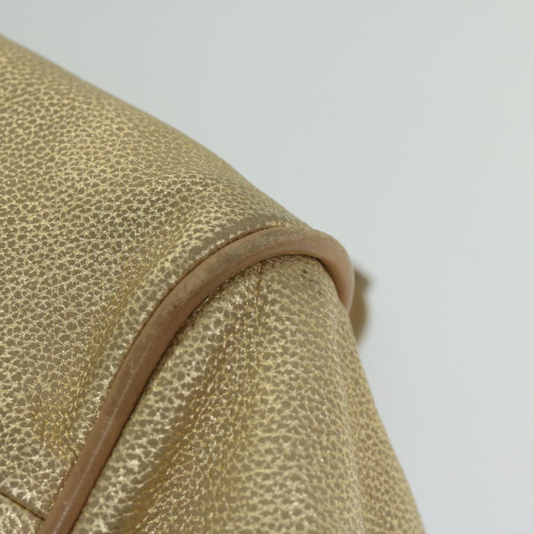 Chloe Etel Hand Bag Leather 2way Gold Tone yk9870