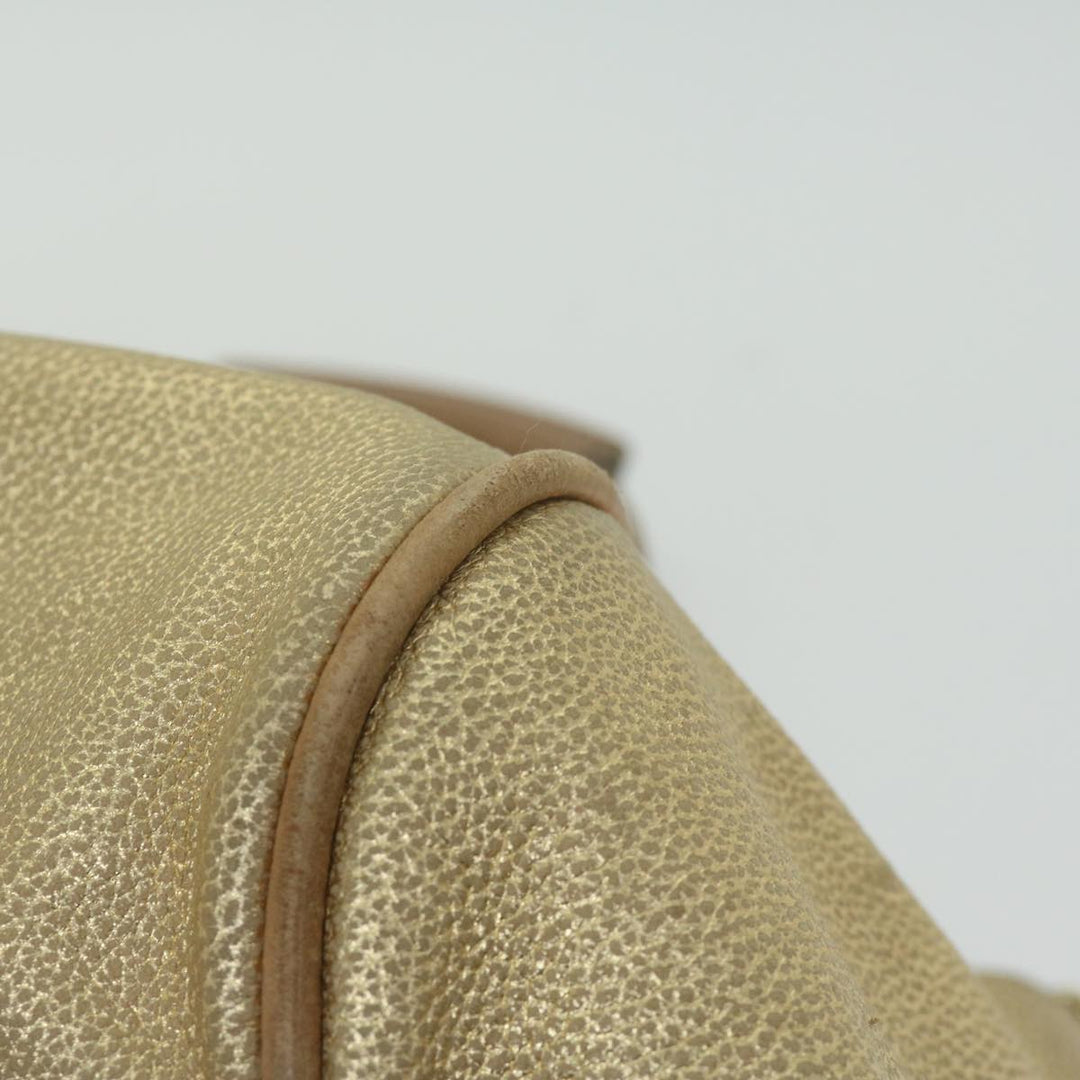 Chloe Etel Hand Bag Leather 2way Gold Tone yk9870