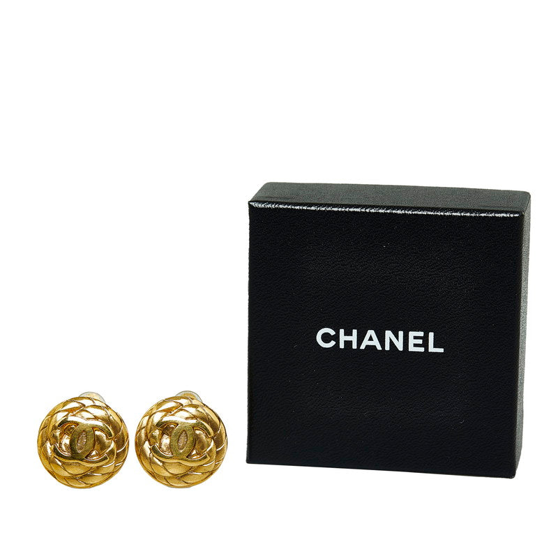 Top Quality Chanel Vintage Coco Mark Earrings Gold Plated