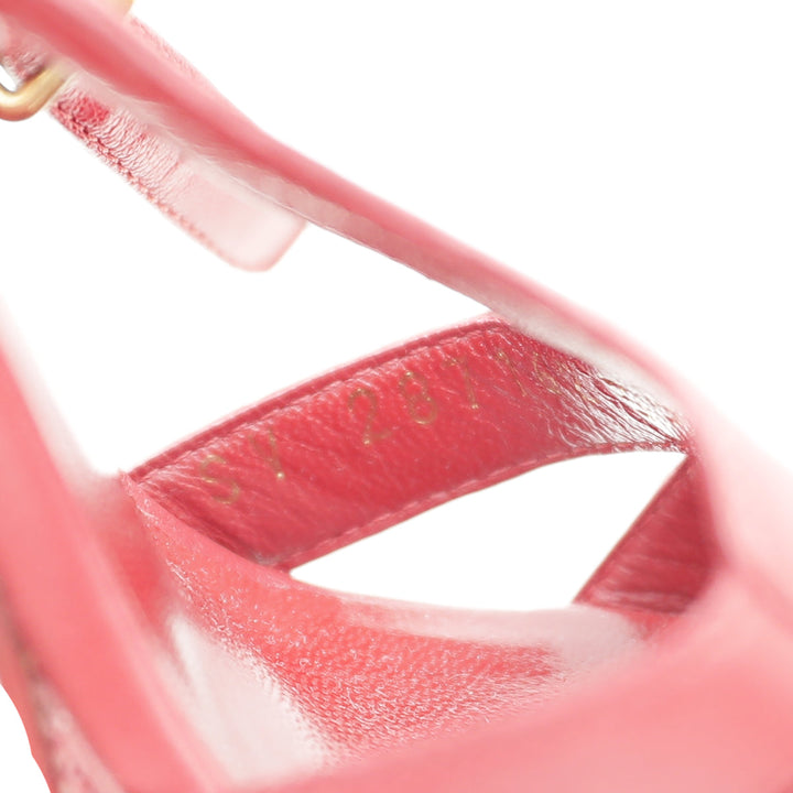 Ysl Red Stingary Bubeo Platform Sandal 35