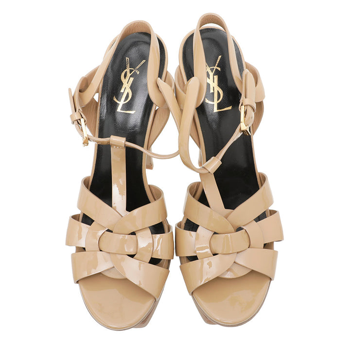 YSL Mocha Tribute Sandals 39