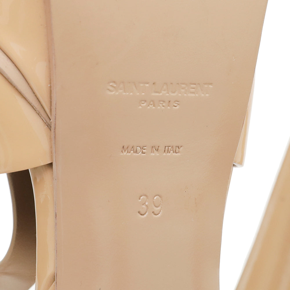 YSL Mocha Tribute Sandals 39