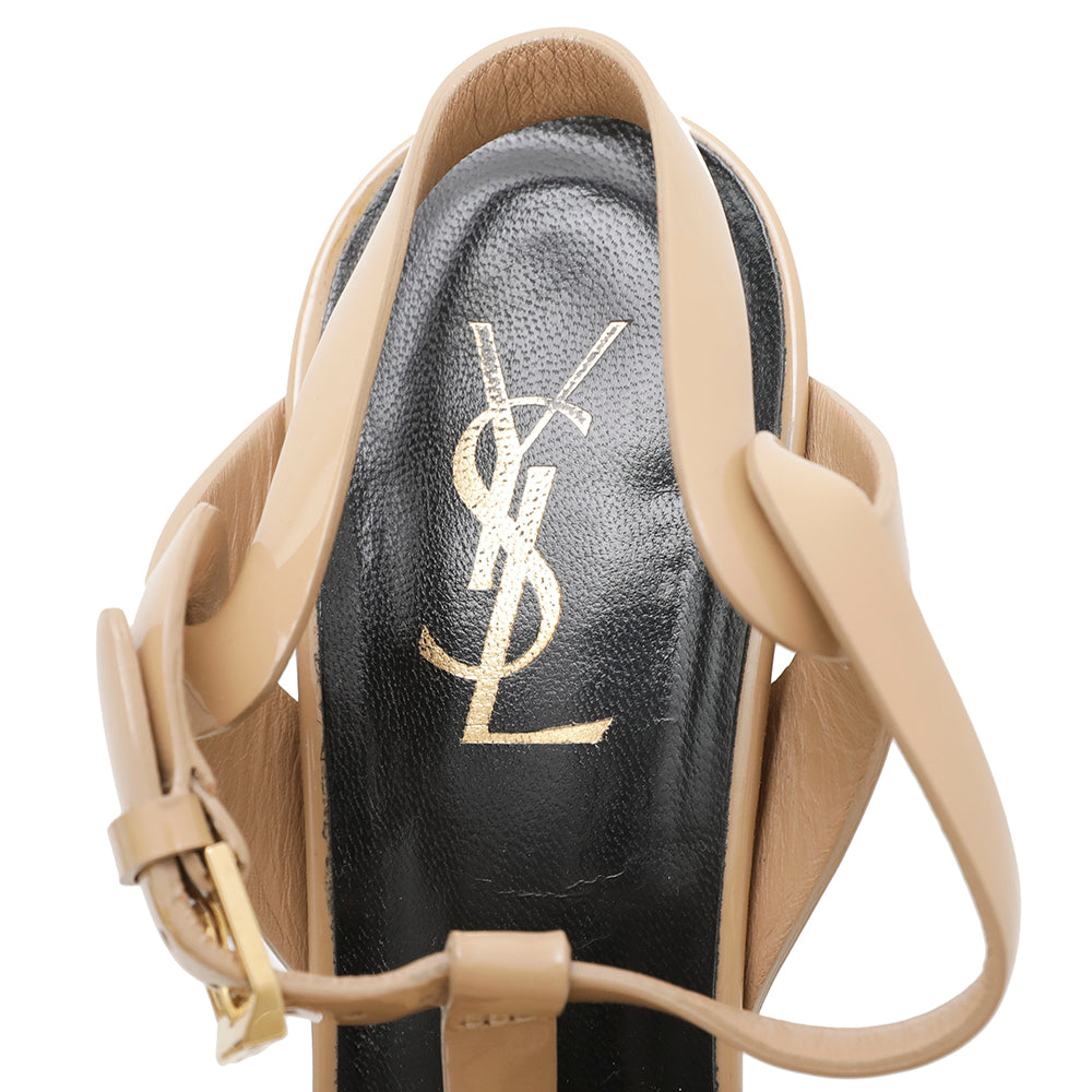 YSL Mocha Tribute Sandals 39