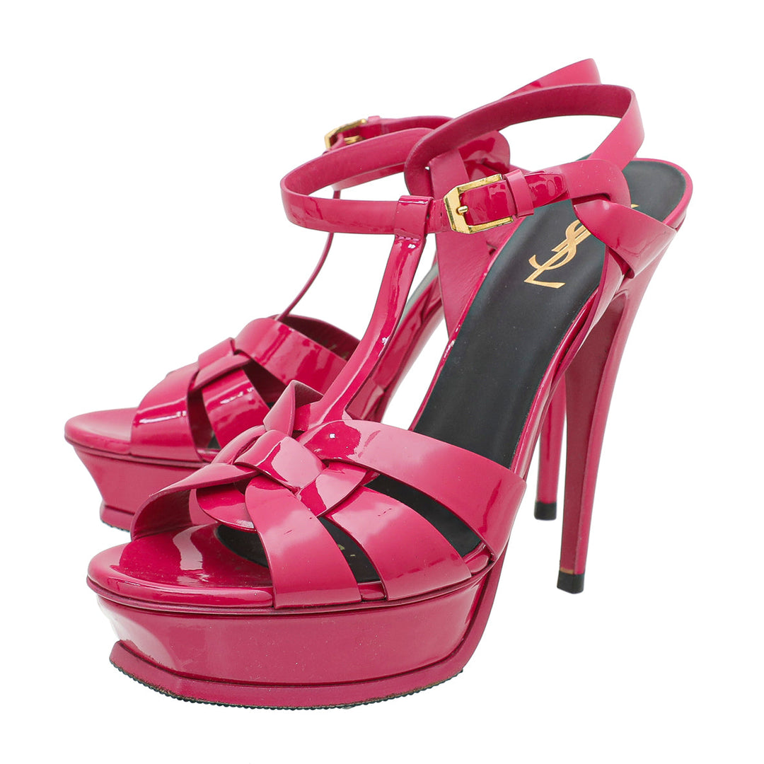 YSL Fuschia Tribute Sandal 40.5