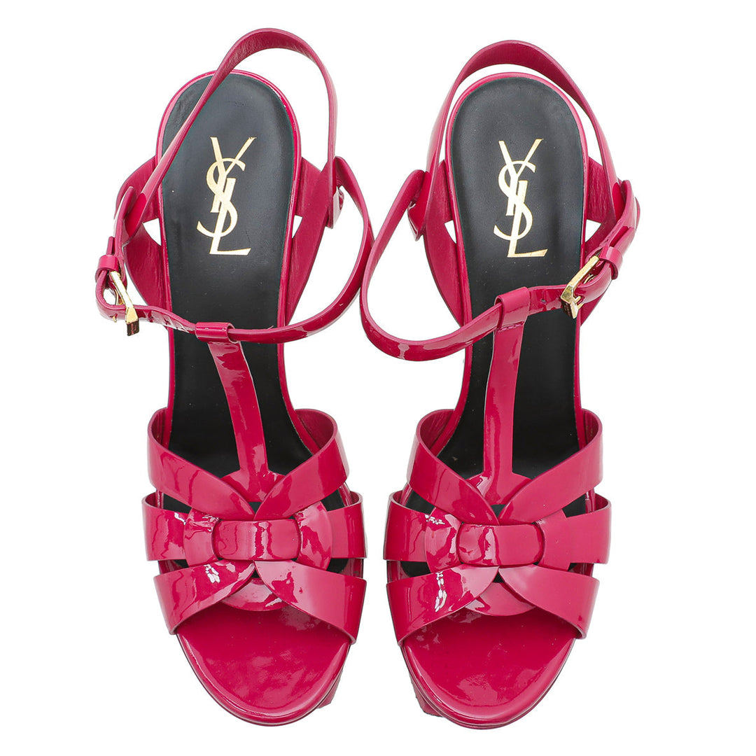 YSL Fuschia Tribute Sandal 40.5