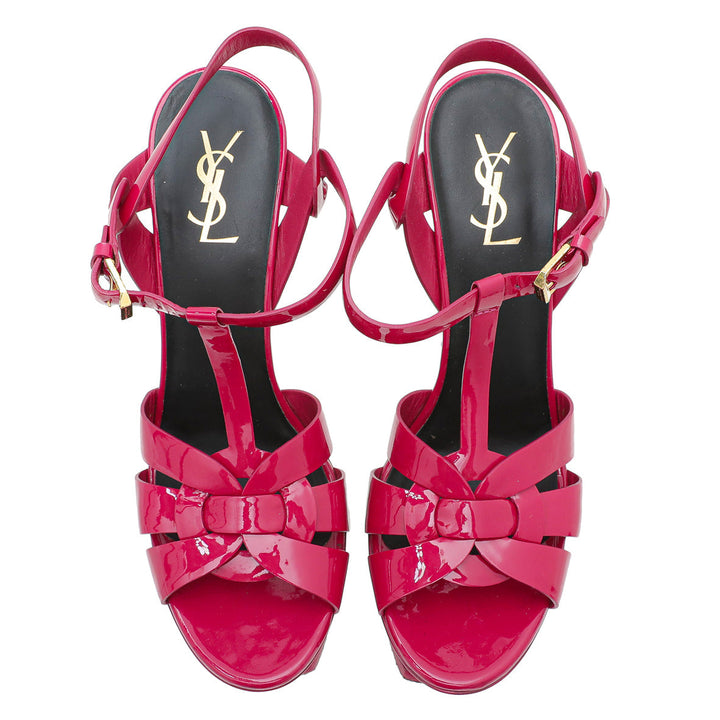YSL Fuschia Tribute Sandal 40.5