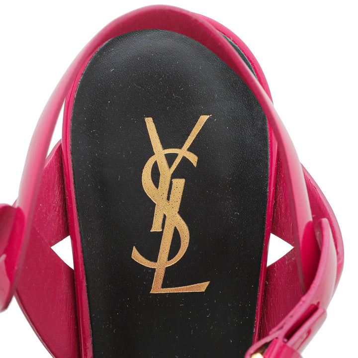 YSL Fuschia Tribute Sandal 40.5