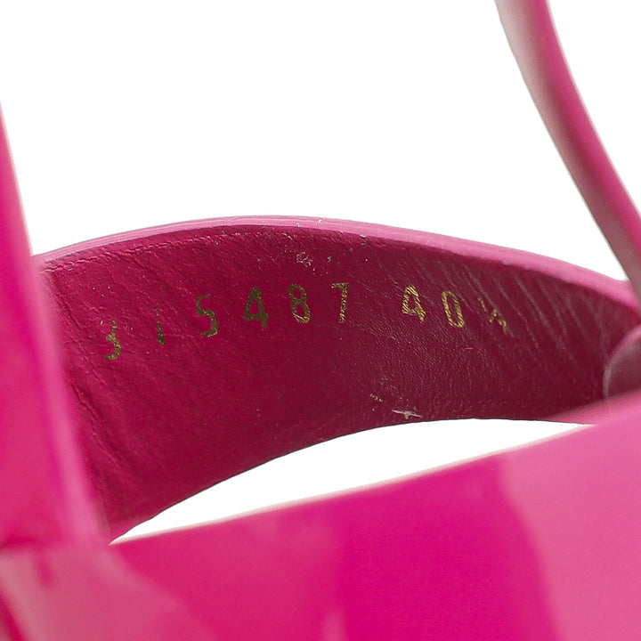 YSL Fuschia Tribute Sandal 40.5