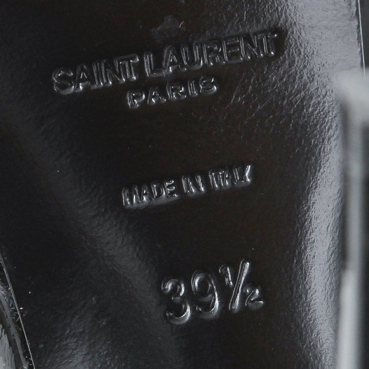 YSL Black Patent Tribute Heels 39 1-2