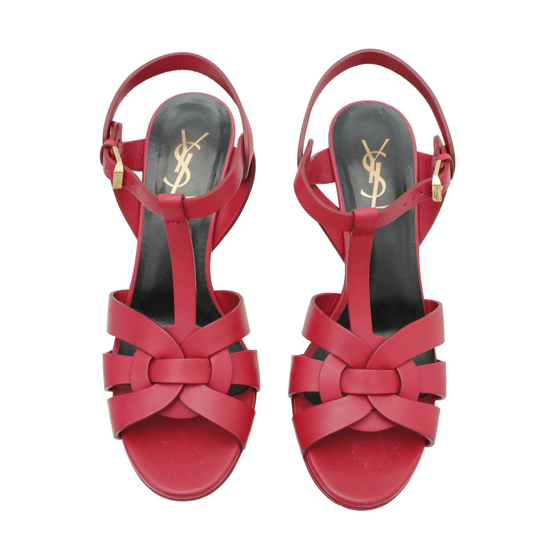 YSL Red Tribute Sandal 38