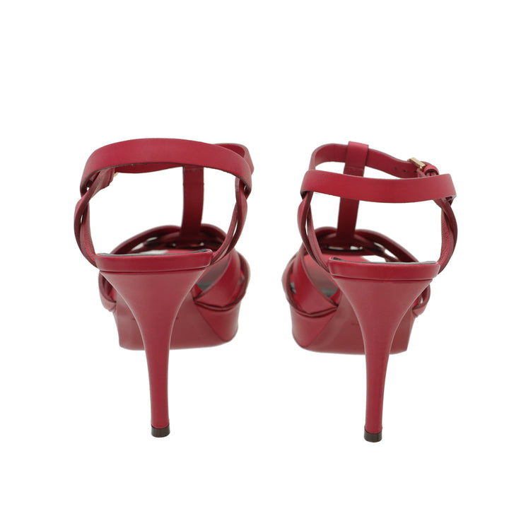 YSL Red Tribute Sandal 38