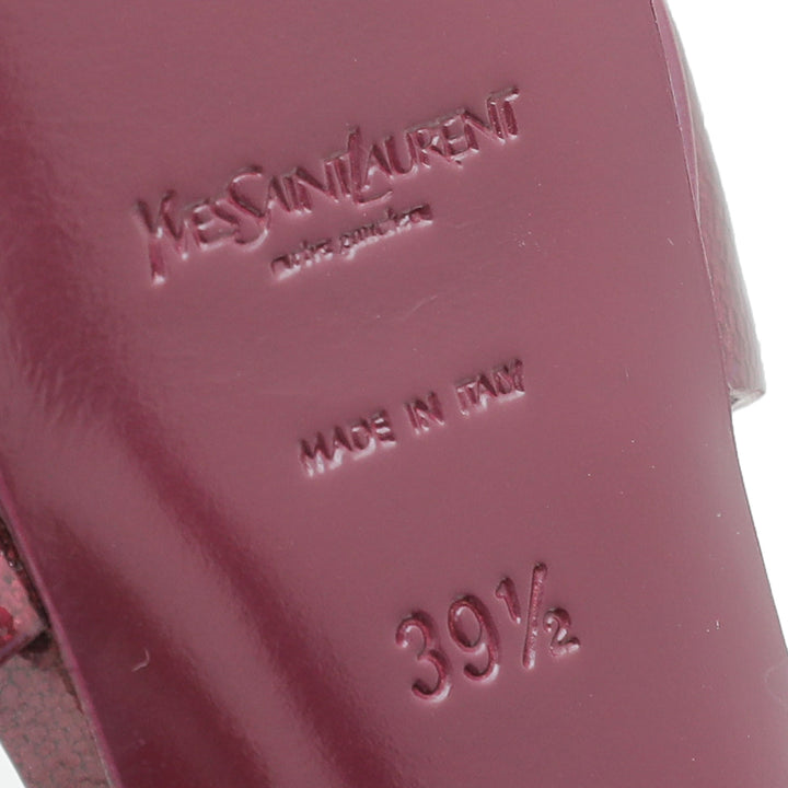 YSL Wine Tribute Sandal 39.5