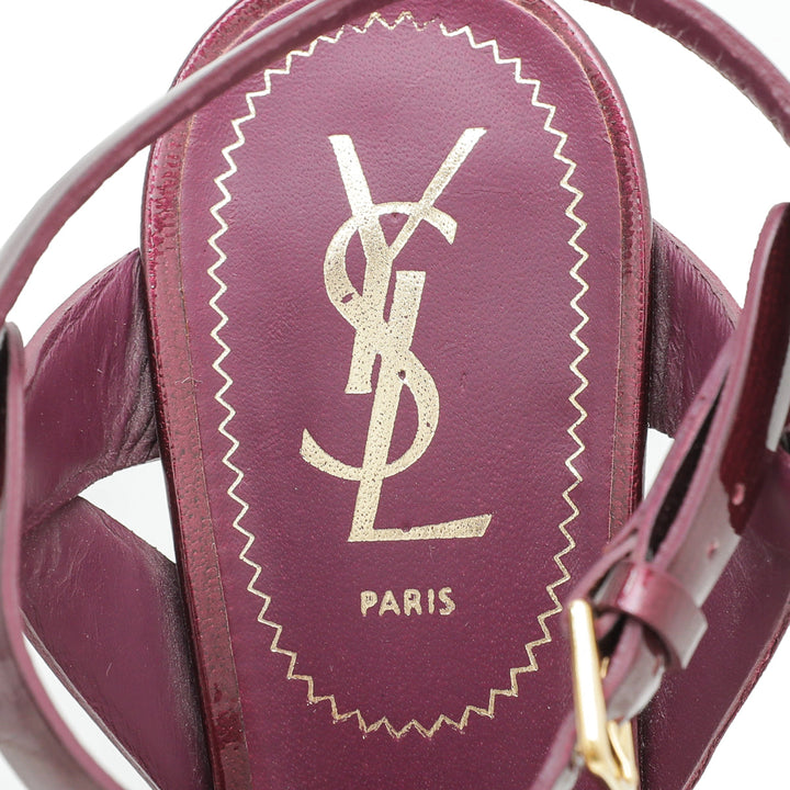 YSL Wine Tribute Sandal 39.5