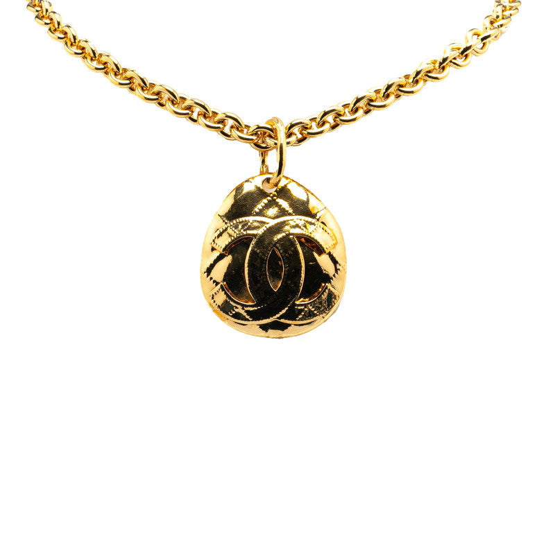 Top Quality Chanel Vintage Coco Mark Matelasse Necklace