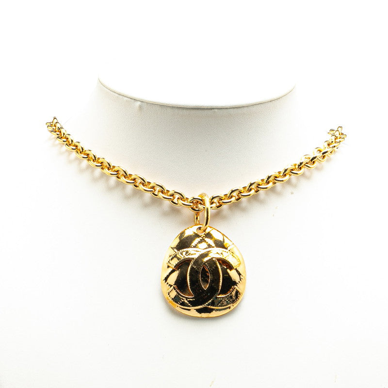 Top Quality Chanel Vintage Coco Mark Matelasse Necklace