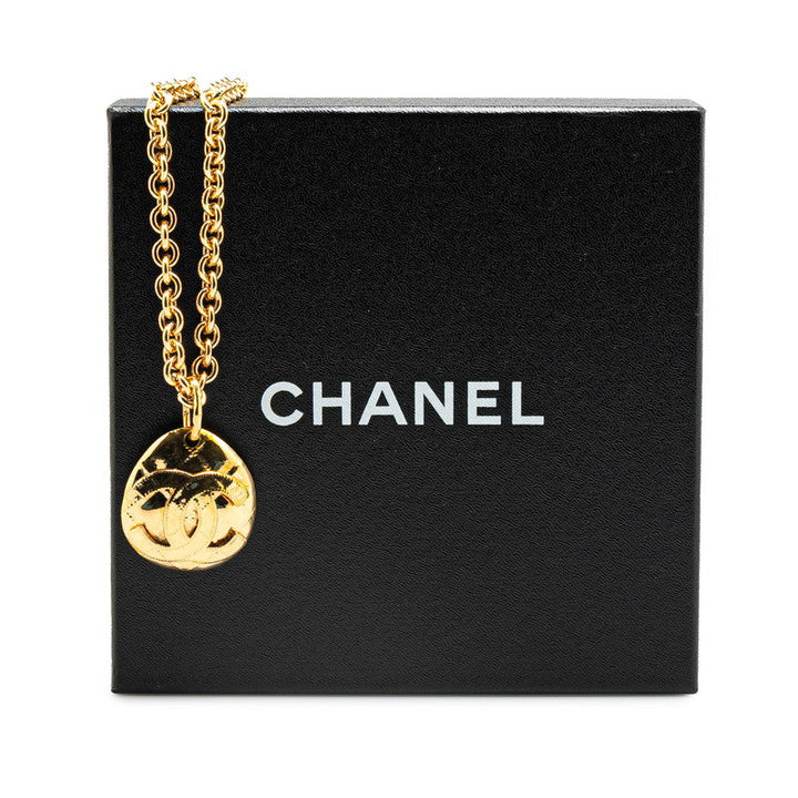 Top Quality Chanel Vintage Coco Mark Matelasse Necklace