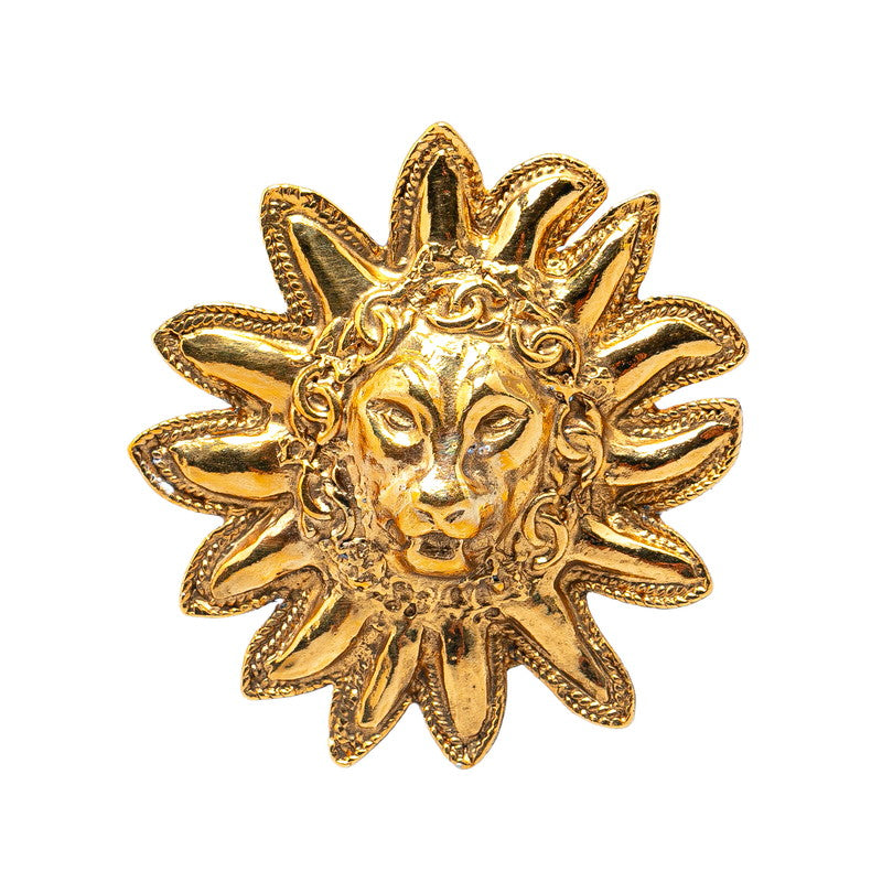 Top Quality Chanel Lion Motif Brooch Gold