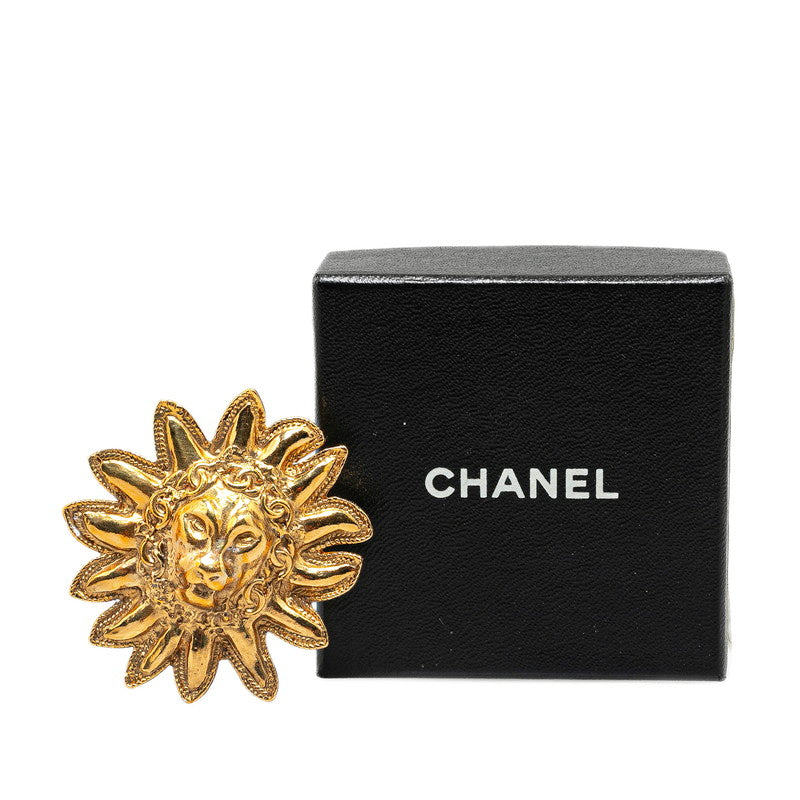 Top Quality Chanel Lion Motif Brooch Gold