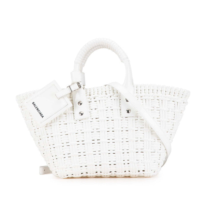 Top Quality Balenciaga Bistro Basket XS Handbag White